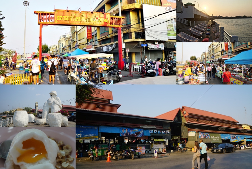 【叻丕府景點】溪墘週末步行街夜市 Ratchaburi Walking Street＆草地公園市場 Sanamya Market：邊欣賞夕陽美景＆按摩吧！