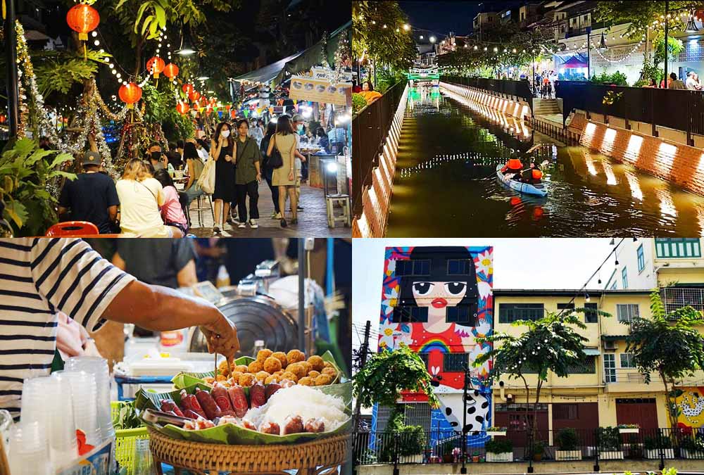 【曼谷景點】華麗變身的幸福城市：Ong Ang Walking Street 翁昂運河步行街市集和翁昂河濱社區，曼谷新興的熱門打卡景點