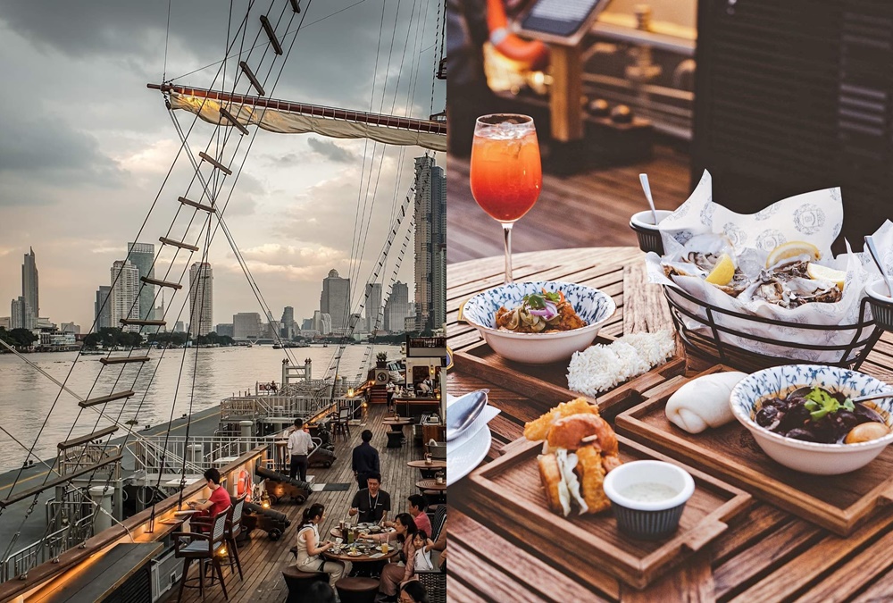 【曼谷景點】Sirimahannop吉祥號：想像自己是百年前航運貿易的富商巨賈，一起來 Asiatique碼頭夜市的網美復古帆船餐廳坐坐吧！